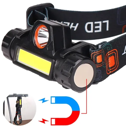 Dayanıklı Şarjlı Balıkçı Kafa Lambası 8 Saat Güçlü Led