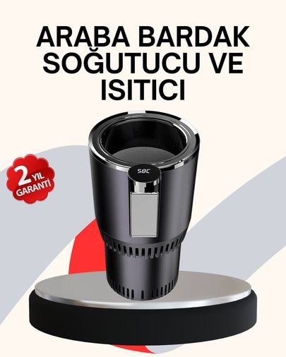 Dejavupc TKNUCZZZHS278TERMOS-4MKR Araba Bardaklığı Isıtma Soğutma Ayarlı Çakmak Girişli Akıllı Model Çok Renkli
