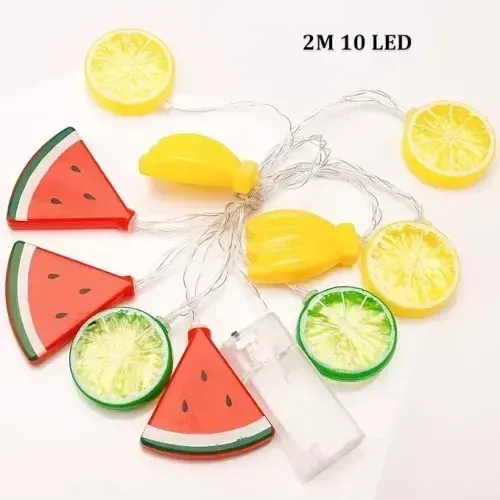 Dekoratif 10 Led Karışık Meyve Işığı 2 Metre Uzunluk