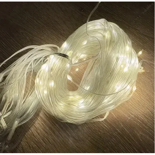 Dekoratif 2x2 Perde Led 192 Sarı Işık Seti