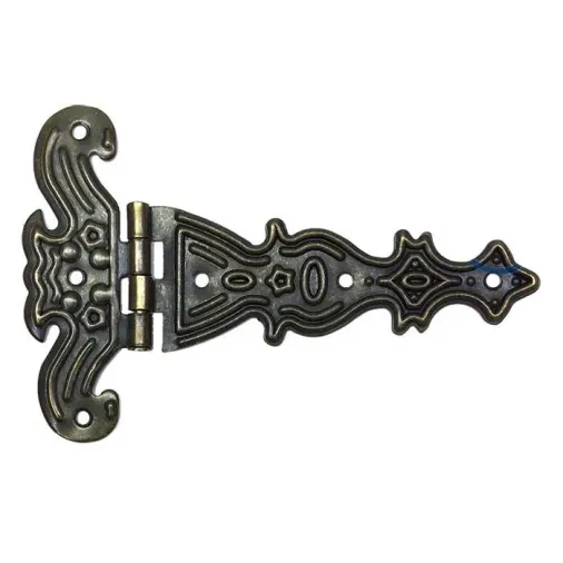 Dekoratif, Tek Kuyruklu Menteşe - 69x102 mm, Büyük, Antik, 100 Adet