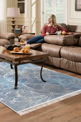 Dekoreko 1303-Trend-1 Eko Trend Djt Halı Yıkanabilir Kaymaz Taban 1303 Modern Lila