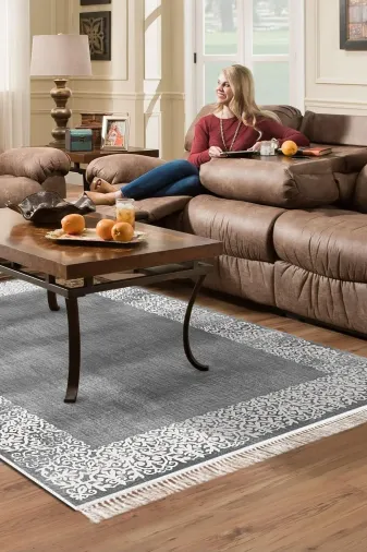Dekoreko 1460-Trend-1 Eko Trend Djt Halı Yıkanabilir Kaymaz Taban 1460 Modern Gri