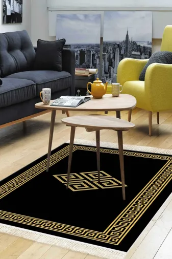 Dekoreko 656M-Trend-1 Eko Trend Djt Halı Yıkanabilir Kaymaz Taban 656M Modern Gold