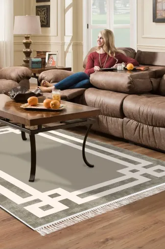 Dekoreko 657M-Trend-1 Eko Trend Djt Halı Yıkanabilir Kaymaz Taban 657M Modern Camel