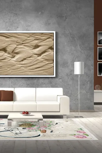 Dekoreko AKC-BİL-167 Inci Dijital Saçaklı Halı  1850 Desen 1 80 X 150