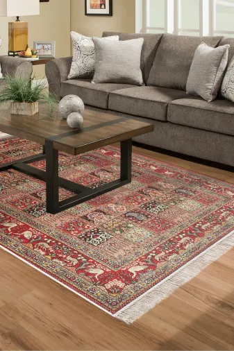 Dekoreko M12295-Trend-1 Eko Trend Djt Halı Yıkanabilir Kaymaz Taban M12295 Persian Bordo