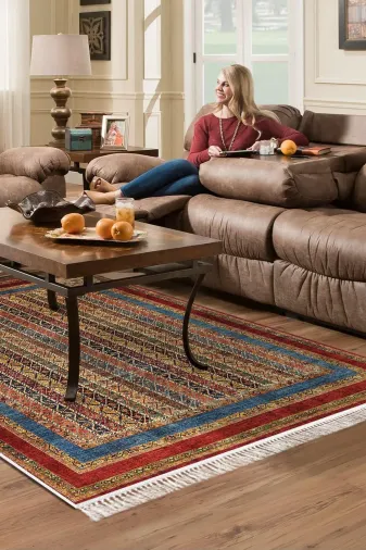 Dekoreko M12296-Trend-1 Eko Trend Djt Halı Yıkanabilir Kaymaz Taban M12296 Persian Bordo