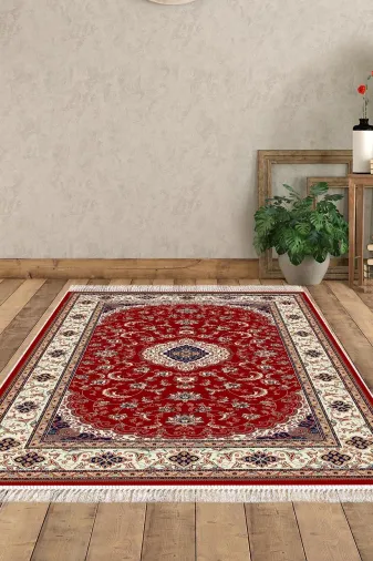 Dekoreko S5009-Trend-3 Eko Trend Djt Halı Yıkanabilir Kaymaz Taban S5009 Osmanlı Bordo