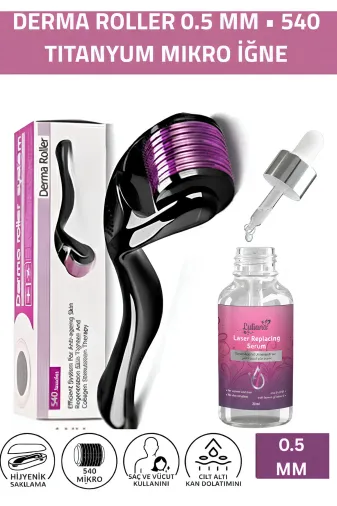 Derma Roller 0.5 Mm • 540 Titanyum Mikro İğne