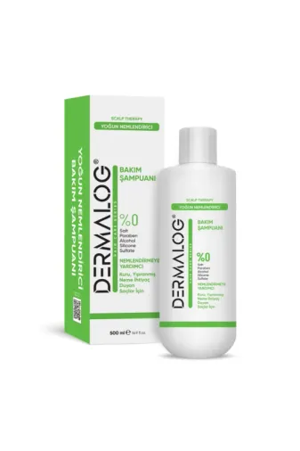 DERMALOG Kuru Yıpranmış Saçlar Için Yoğun Nemlendirici Ve Onarıcı Saç Bakım Şampuanı 500 ml