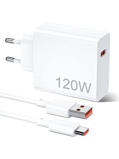 DermiTech Xiaomi 120W Mi10 Ultra Hızlı Şarj Aleti Type-C Kablo Seti