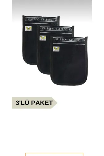 DermStore 8202037474737283 3’Lü Kalın Siyah Osmanlı Hamam Kesesi