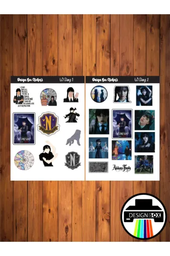 Designbox DSGNBX2022163 Wednesday Addam's Sticker Set