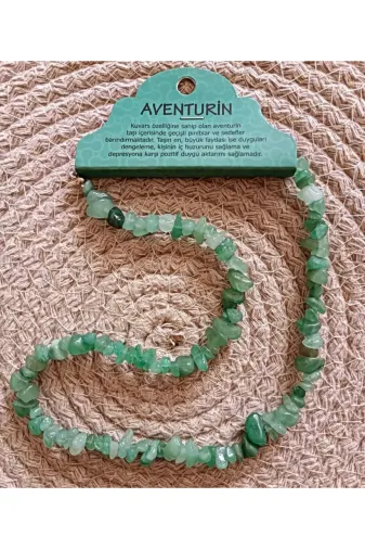 devritarz tarzkolye04 Aventurin Taşı Kırıktaş Şifalı Doğaltaş Kolye Tasarım