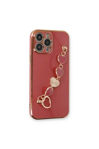 DGY STORE A0046-16698 İphone 13 Pro Max Kılıf Esila Silikon - Kırmızı