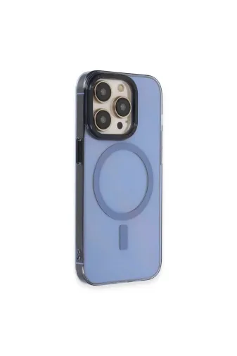 DGY STORE A045-8016 İphone 14 Pro Kılıf Anka Pc Magneticsafe Sert Metal Kapak - Sierra Blue
