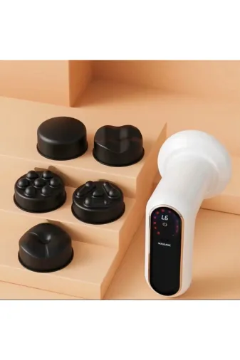DGY STORE EmrDNM98741 5 Başlıklı Titreşimli Sıkılaştırıcı Masaj Makinesi
