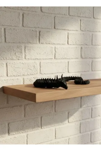 DGY STORE EmrTDUCZZZSİYAHHAREKETLİEJDERHA Siyah Hareketli Ejderha Figürü Esnek Gövdeli Dekoratif Tasarım 60 Cm