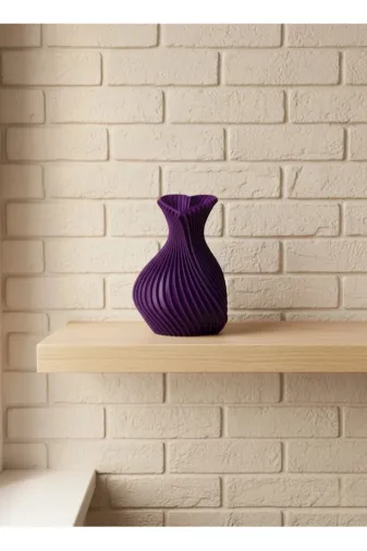 DGY STORE EmrTDXUCZZKALPLİVAZOMOR-1 5 Cm Mor Kalp Formlu Mini Vazo Modern Mini Dekor Ürünü