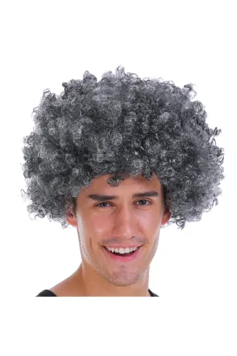 DGY STORE mepaSM-SM-SMR-D016-2 Gri Renk Kabarık Bonus Peruk Afro Takma Saç