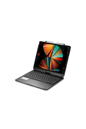 DGY STORE mptelA047-28651 İpad Pro 12.9 (2021) Kılıf Magic Dönen Klavyeli Tablet Kılıf - Siyah