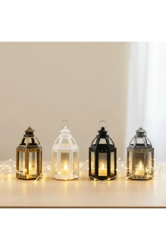 DGY STORE TYC5EE8E2ED3C367B2C023500 Ramazan Temalı Büyük Altıgen Açık Kubbe Led Lamba