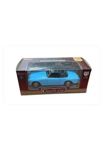 Diecast bmw-01 Model World 1/32  1965 Bmw 507  Klasik Metal Model Araç Mavi