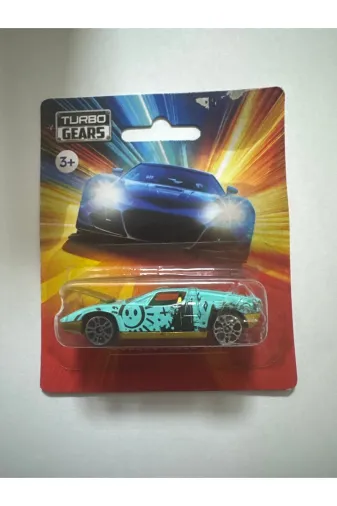 Diecast TRBGRS65427 Turbo Gears 1:64 Metal Araba Grafiti Desenli Mavi