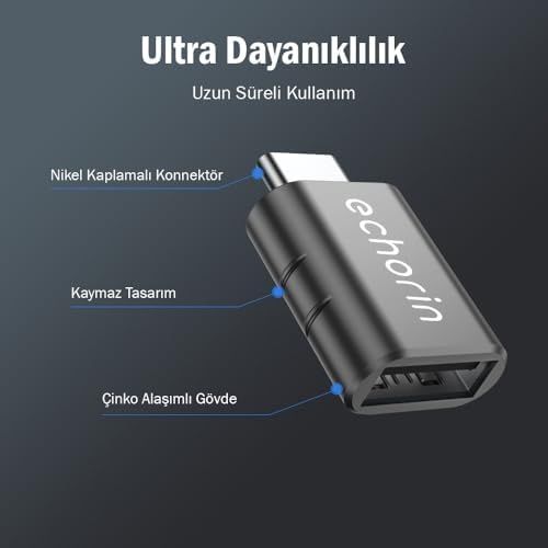 Diğer 109684382 Otg Akıllı Giriş Usb 3.0 To Type-C Dönüştürücü Adaptör Çevirici 5Gbps, 16, Pro, Pro Max, M2, M3, M4 Macbook Pro, Air, İpad Pro Ve Galaxy S25, S24, S23 Ve Tabletler İle Uyumlu