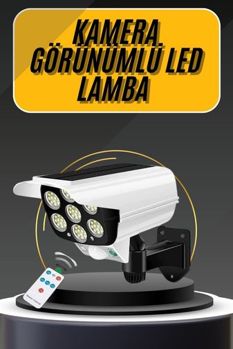 Diğer 111348089 Led Lamba-Güneş Paneli Destekli Uzaktan Kumandalı Solar Led Lamba