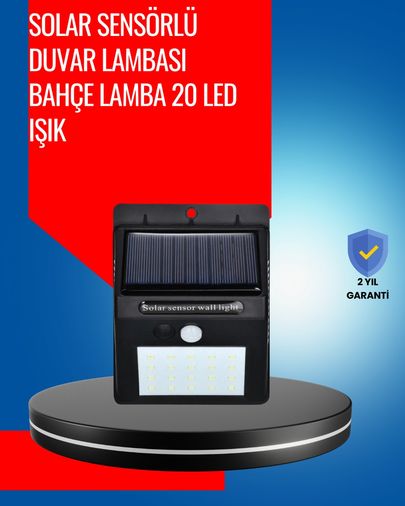 Diğer 111348099 Solar Enerjiyle Çalışan Ip65 Su Geçirmez 20 Led Duvar Lambası