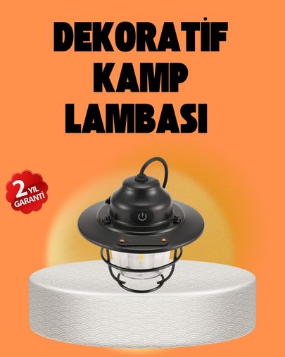 Diğer 111348105 Çam Kozalağı Şekilli Retro Kamp Gece Lambası