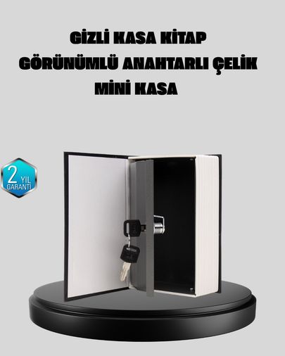 Diğer 111405727 Anahtarlı Gizli Kitap Kasa Metal İç Yapı, Kamuflajlı Sözlük Tasarım