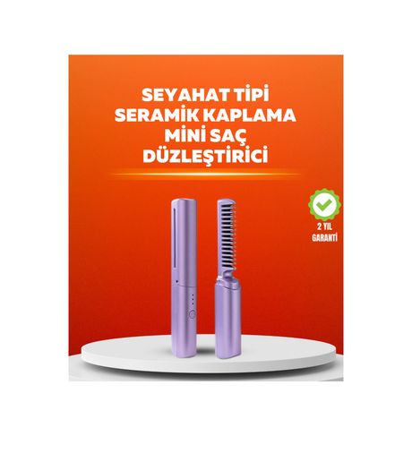 Diğer 111424164 Usb Şarjlı Kablosuz Saç Düzleştirici Seyahat Ve Günlük Kullanım Çok Renkli