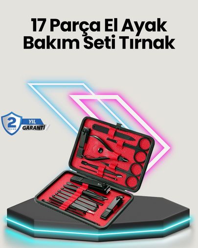 Diğer 111481046 Profesyonel Paslanmaz Çelik Manikür & Pedikür Seti