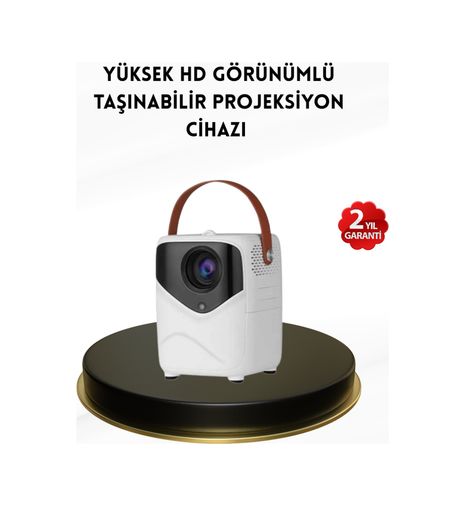 Diğer 111650360 Mini Akıllı Projektör 1080P Full Hd, 64Gb Depolama, 2Gb Ram, Uzaktan Kumanda Destekli