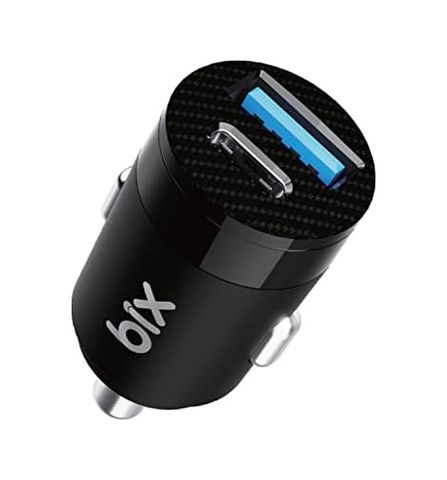Diğer 113756433 Bix Bxac65C 65W Pd Type-C & 18W Usb-A Girişli Çift Portlu Hızlı Şarj Özellikli Araç İçi Şarj Cihazı Siyah