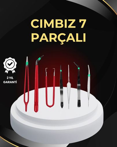 Diğer 114328678 Model Yapımı Ve Anakart Tamiri İçin Hassas 7 Li Cımbız Seti