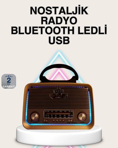 Diğer 115330500 Ahşap Nostaljik Radyo Bluetooth Usb Sd Kart Destekli