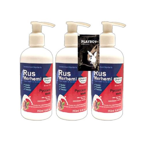 Diğer 118239287 Playboy Tüy Dökücü Krem 3 Tane 250 Ml Ceviz Sütlü & Cevizli Rus Merhemi + Yanında Jel