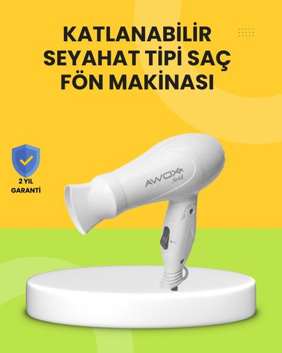 Diğer 118460622 Katlanır Gövdeli Saç Kurutma Makinesi Ev Ve Valiz Kullanımı Çok Renkli