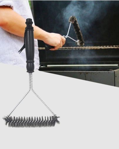 Diğer 118827719 Mangal Izgara Temizleme Fırçası Pas Tutmaz Çelik Telli
