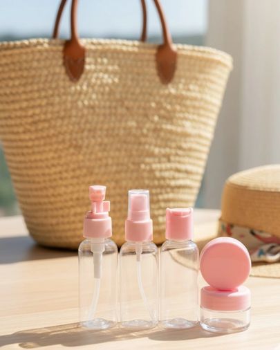 Diğer 120629857 Mey İthalat 30 Ml 5 Li Seyahat Banyo Şişe Seti Çantalı