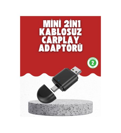Diğer 122105186 Mey İthalat Kablosuz Carplay Dönüştürücü Akıllı Tak & Çalıştır Araç Adaptörü