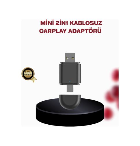 Diğer 122105287 Mey İthalat Kablosuz Carplay Adaptörü Bluetooth 5.4 Ve Wi-Fi 6 Teknolojili Tak & Çalıştır Dönüştürücü