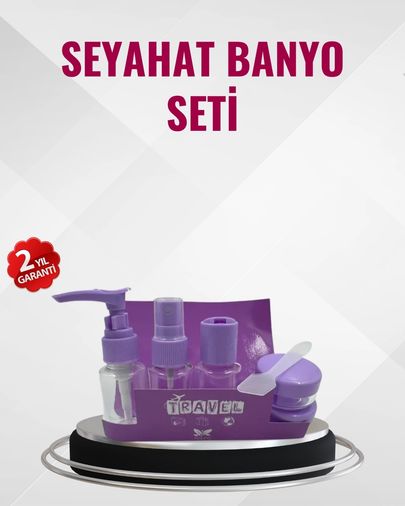 Diğer 122118706 Mey İthalat Seyahat Boy Banyo Seti 5 Li Mini Şişe Ve Krem Kutusu Çantalı