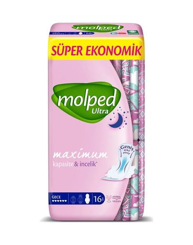 Diğer 124873376 Mey İthalat Ultra Hijyen Anatomik Gece Ped Süper Eko 16 Adet