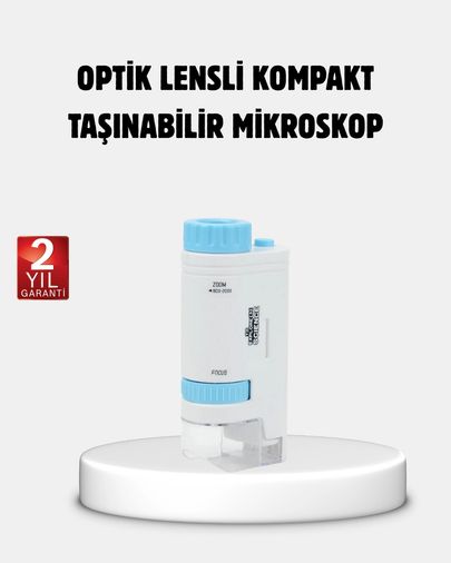 Diğer 124971538 Mey İthalat Taşınabilir Eğitim Mikroskobu 80X 200X Led Işıklı Ve Darbeye Dayanıklı