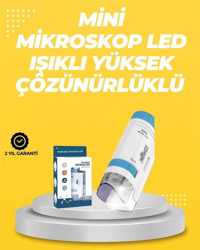Diğer 124971571 Mey İthalat Taşınabilir Led Işıklı Cep Mikroskop 80X 200X Büyütme